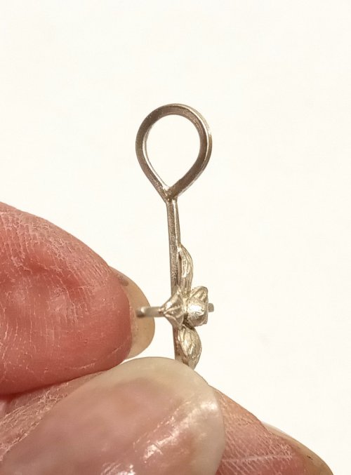 Judy Larson's Small Embellished Classic Cross - , Metalwork, Dapping, Dapping Jewelry, Tumbling, Tumble, Tumbling Jewelry, Butane Torch, Soldering, Solder, adjust loop